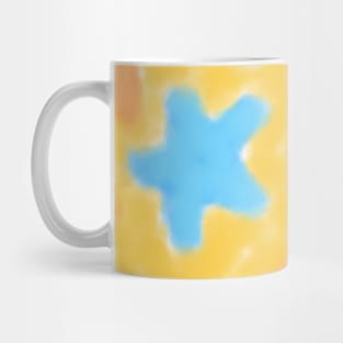 Orange red blue yellow watercolor abstract art Mug